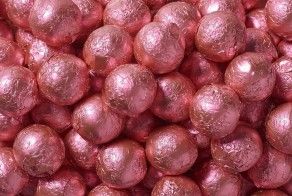 Bright Pink Foil Chocolate Balls  Bright Pink Foil Chocolate Balls