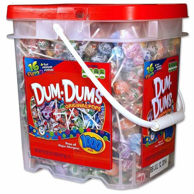 Dum Dum Pops Bucket~1,000ct Dum Dum Pops Bucket~1,000ct