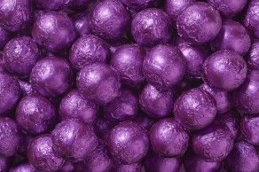 Purple Foil Chocolate Balls Purple Foil Chocolate Balls
