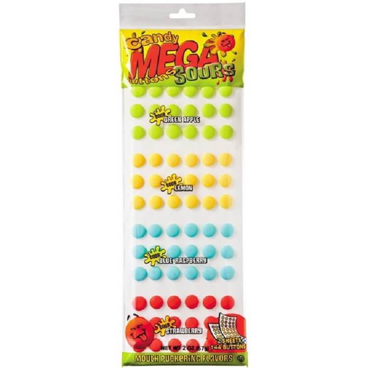 Sour Mega Candy Buttons  Sour Mega Candy Buttons