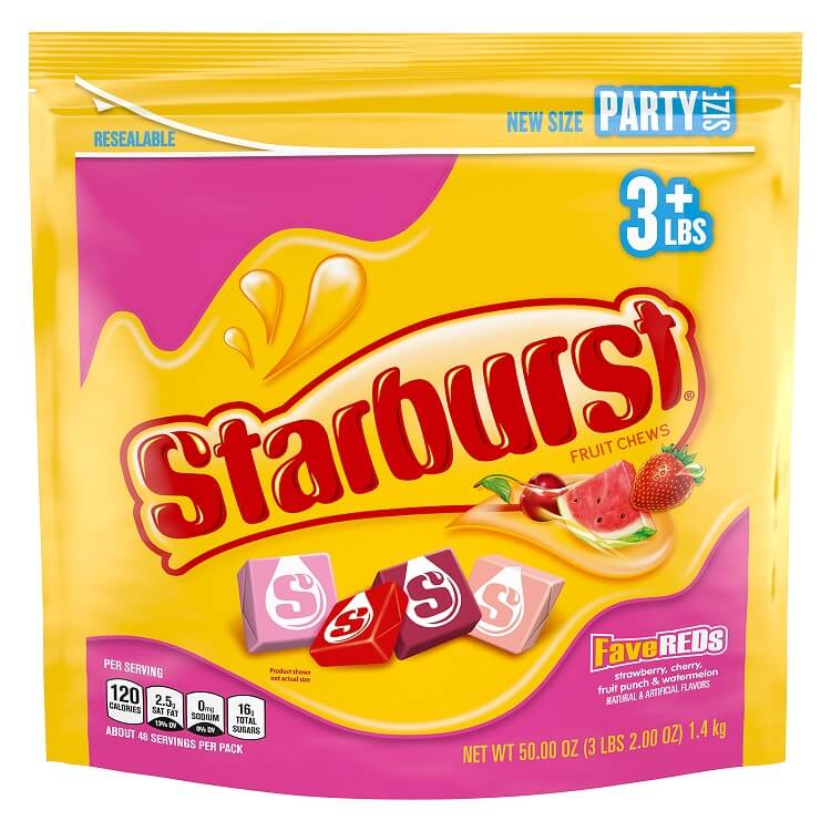 Starburst FaveREDS Fruit Chews~50oz Bag Starburst FaveREDS Fruit Chews~50oz Bag
