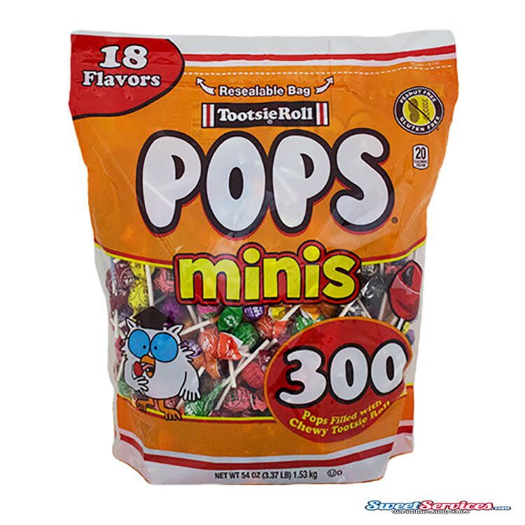 18 Flavor Mini Tootsie Roll Pops~300ct Bag 18 Flavor Mini Tootsie Roll Pops~300ct Bag