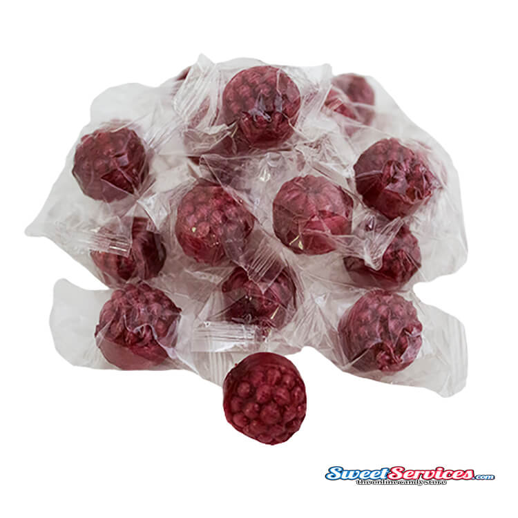 Primrose Wrapped Filled Raspberries Hard Candy  Primrose Wrapped Filled Raspberries Hard Candy