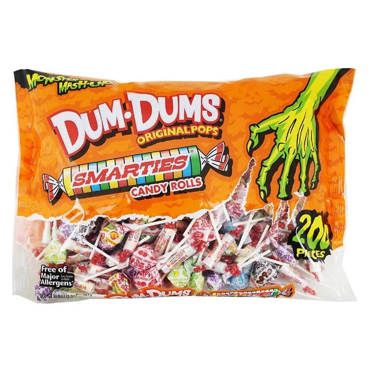 Halloween Smarties and Dum Dums 200ct. Bag   Halloween Smarties and Dum Dums 200ct. Bag
