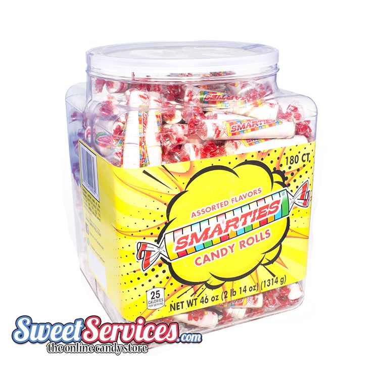 CeDe Smarties Candy Rolls in 180ct Jar CeDe Smarties Candy Rolls in 180ct Jar