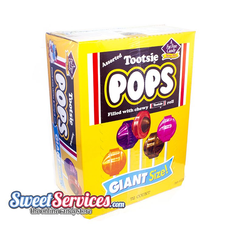 Giant Tootsie Roll Pops ~ 72 Count Box  Giant Tootsie Roll Pops ~ 72 Count Box