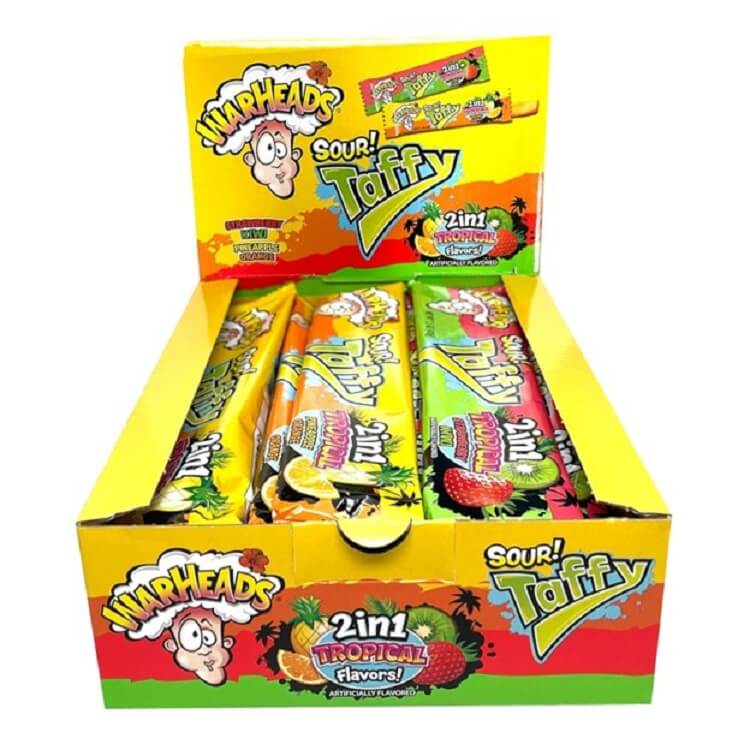 Warheads Sour Taffy Bars 2in1 Tropical Warheads Sour Taffy Bars 2in1 Tropical