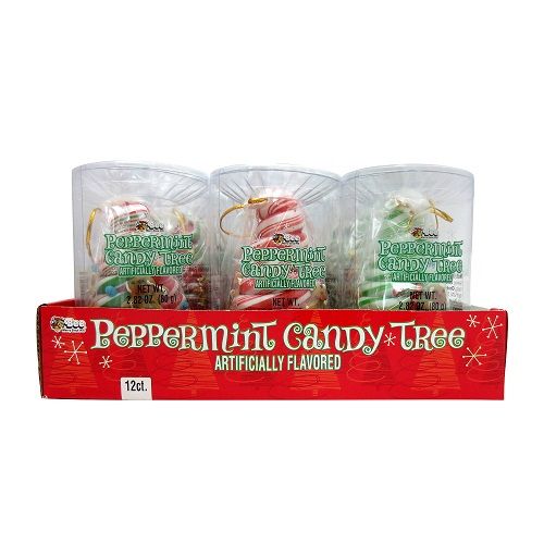 Decorated Peppermint Candy Trees 12-Piece Box Decorated Peppermint Candy Trees 12-Piece Box