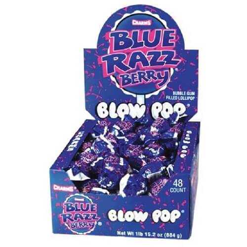 Charms Blue Razz Berry Blowpops Charms Blue Razz Berry Blowpops