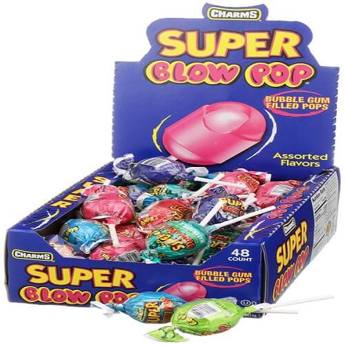 Charms Super Blow Pops ~ 48ct  Charms Super Blow Pops ~ 48ct