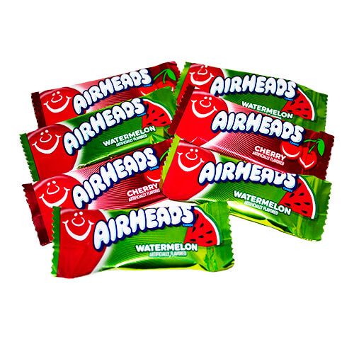 Red and Green Mini Airhead Taffy Bars  Red and Green Mini Airhead Taffy Bars