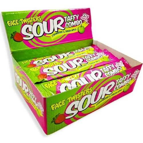 Face Twisters Sour Taffy Combo Bar Face Twisters Sour Taffy Combo Bar