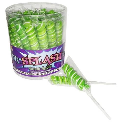 Albert's Green Apple Twist Pops ~ 30ct.  Albert's Green Apple Twist Pops ~ 30ct.