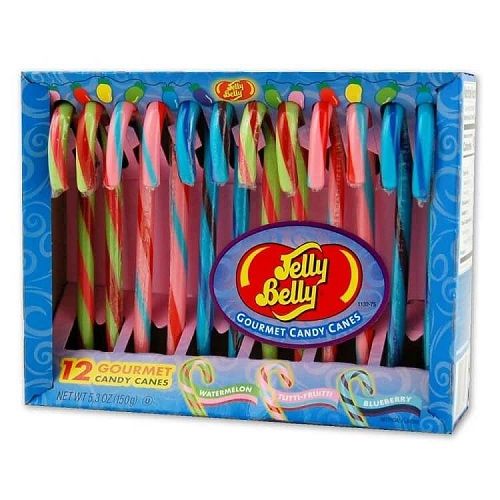 Jelly Belly Assorted 6" Candy Canes   Jelly Belly Assorted 6" Candy Canes