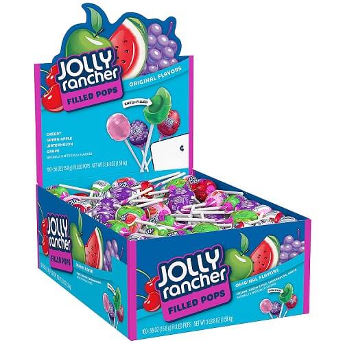 Jolly Rancher Filled Pop Lollipops ~ 100 Count Jolly Rancher Filled Pop Lollipops ~ 100 Count