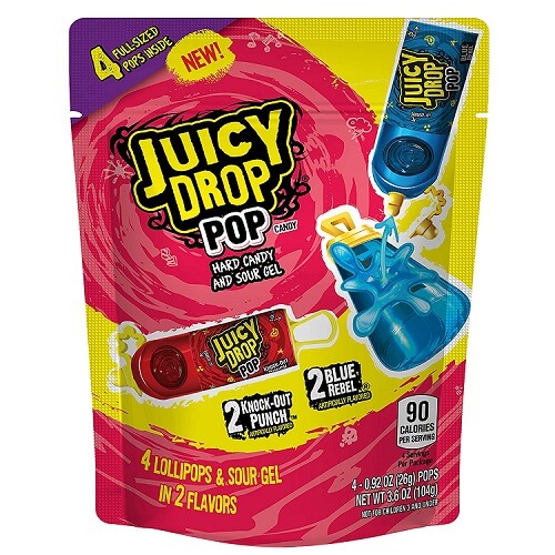 Juicy Drop Pops 4 Count Pack Juicy Drop Pops 4 Count Pack