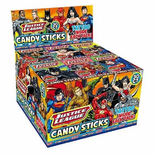 Justice League Candy Sticks ~ 30ct.   Justice League Candy Sticks ~ 30ct.