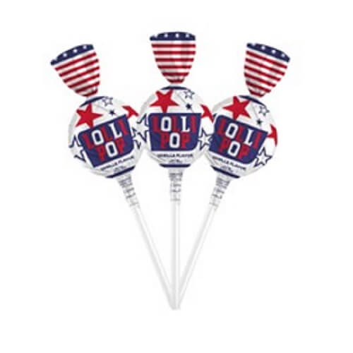 Patriotic White Lollipops Patriotic White Lollipops
