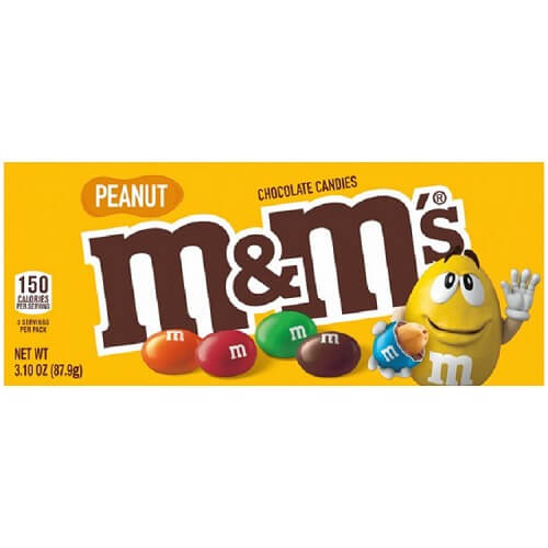 M&M Peanut Theater Box 3.1oz  M&M Peanut Theater Box 3.1oz