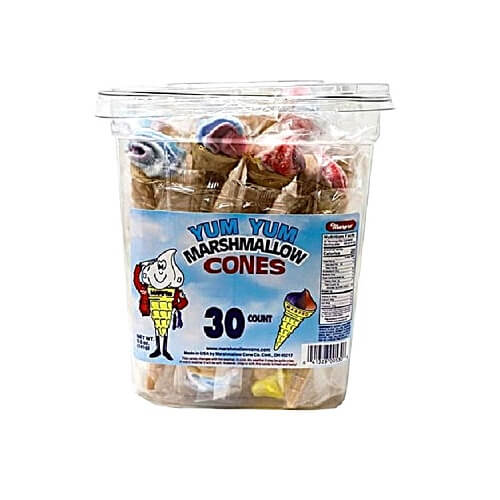 Marshmallow Candy Cones 30 Count Tub Marshmallow Candy Cones 30 Count Tub
