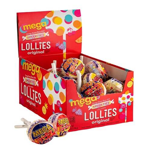 CeDe Mega Smartie Lollipops ~ 24 Count Box CeDe Mega Smartie Lollipops ~ 24 Count Box