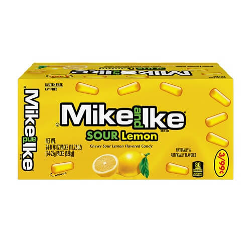 Mike and Ike Sour Lemon 24 Pack  Mike and Ike Sour Lemon 24 Pack