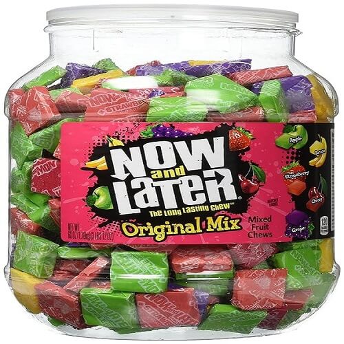 Assorted Now and Later Taffy ~ 60oz Jar. Assorted Now and Later Taffy ~ 60oz Jar.