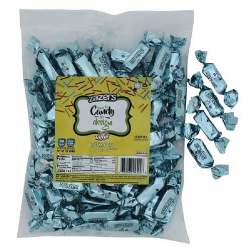 Zazers Baby Blue Foiled Lemon Candy: 1LB Bag Zazers Baby Blue Foiled Lemon Candy: 1LB Bag
