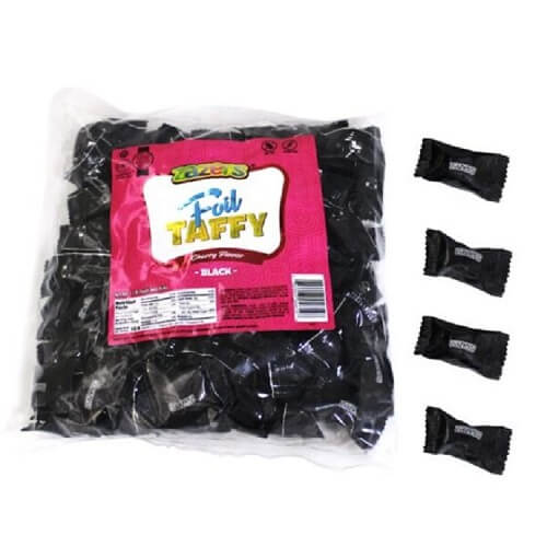 Zazers Black Foiled Sour Cherry Candy: 1LB Bag  Zazers Black Foiled Sour Cherry Candy: 1LB Bag
