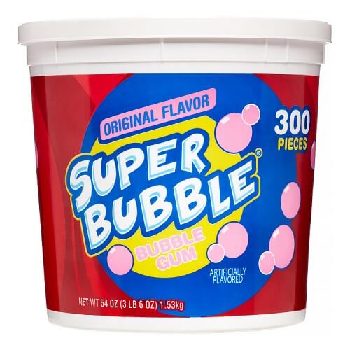 Original Super Bubble Bubble Gum - 300 Piece Tub Original Super Bubble Bubble Gum - 300 Piece Tub