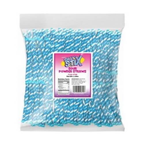 Blue Silly Stix Sour Powder Straws  Blue Silly Stix Sour Powder Straws