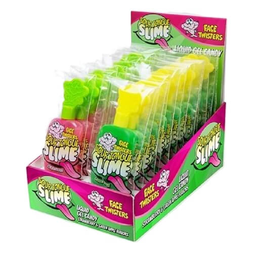 Face Twisters Sour Tongue Slime Strawberry and Green Apple Face Twisters Sour Tongue Slime Strawberry and Green Apple