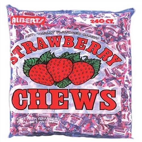 Alberts Strawberry Fruit Chews  Alberts Strawberry Fruit Chews
