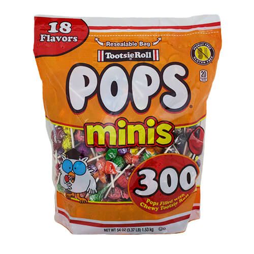 18 Flavor Mini Tootsie Roll Pops~300ct Bag 18 Flavor Mini Tootsie Roll Pops~300ct Bag