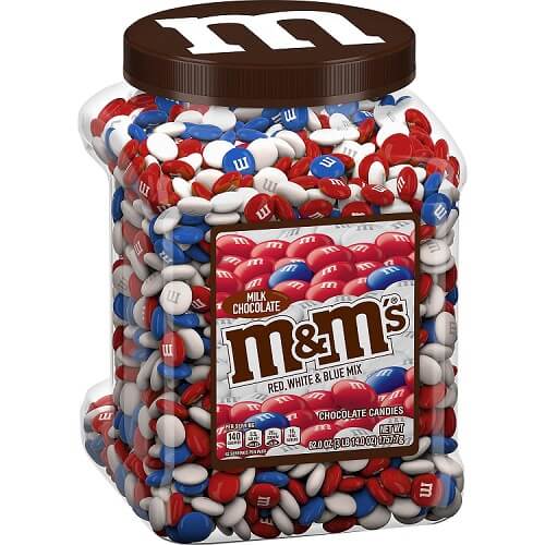 Red, White, & Blue M&M ~ 62oz Jar Red, White, & Blue M&M ~ 62oz Jar
