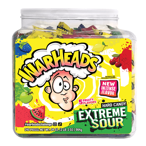 Warheads Extreme Sour Hard Candy~240ct Tub Warheads Extreme Sour Hard Candy~240ct Tub