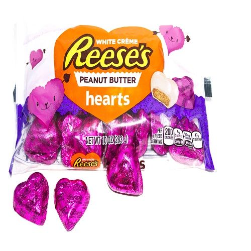 White Creme Reese's Peanut Butter Hearts ~ 10oz Bag  White Creme Reese's Peanut Butter Hearts ~ 10oz Bag