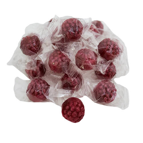 Primrose Wrapped Filled Raspberries Hard Candy  Primrose Wrapped Filled Raspberries Hard Candy