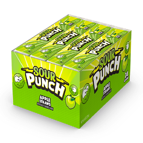 Sour Punch Apple Straws~ 24ct   Sour Punch Apple Straws~ 24ct