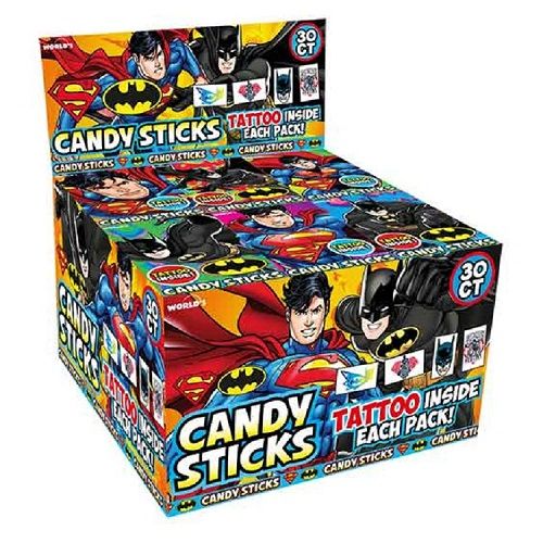 Batman and SuperMan Candy Sticks ~ 30ct.  Batman and SuperMan Candy Sticks ~ 30ct.