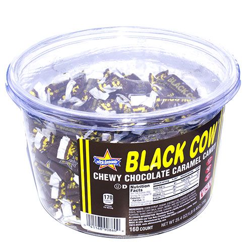 Black Cow Bite Size ~ 160 Count.  Black Cow Bite Size ~ 160 Count.