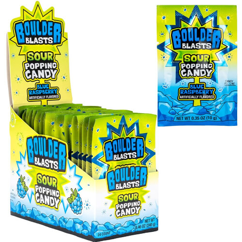 Boulder Blast Popping Candy - Blue Raspberry Boulder Blast Popping Candy - Blue Raspberry