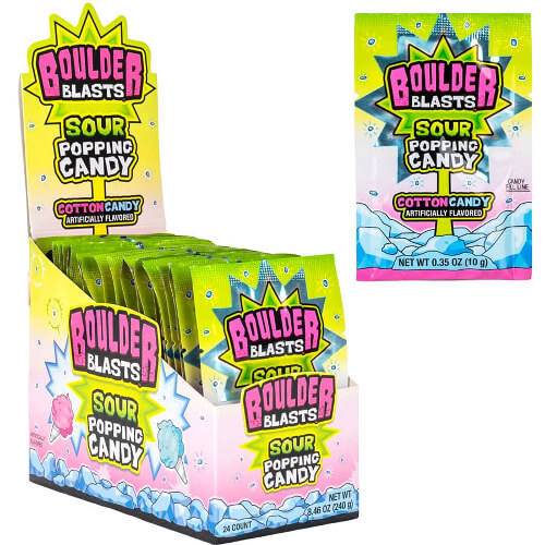 Boulder Blast Popping Candy - Cotton Candy Boulder Blast Popping Candy - Cotton Candy