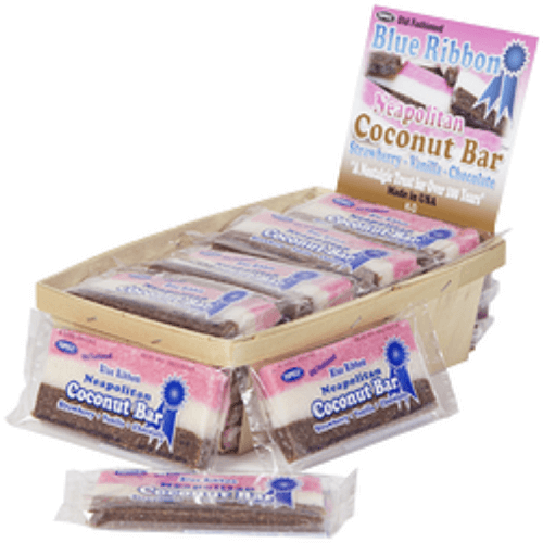 Neapolitan Coconut Bar ~ 24 Count   Neapolitan Coconut Bar ~ 24 Count