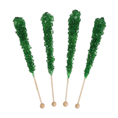 Dark Green Rock Candy Sticks  Dark Green Rock Candy Sticks