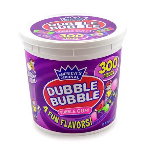 Dubble Bubble 4 Flavor~ 300 Piece Tub  Dubble Bubble 4 Flavor~ 300 Piece Tub