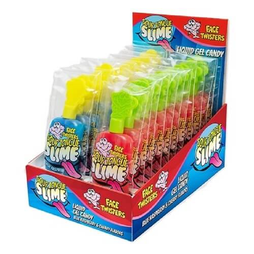 Face Twisters Sour Tongue Slime Blue Raspberry and Cherry Face Twisters Sour Tongue Slime Blue Raspberry and Cherry