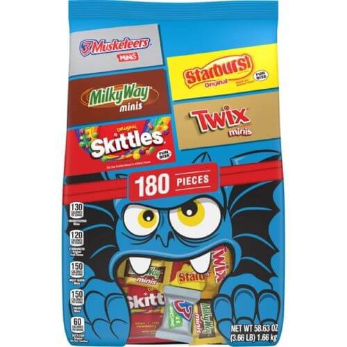 Halloween Variety Mars Mini Mix 180 Pieces  Halloween Variety Mars Mini Mix 180 Pieces