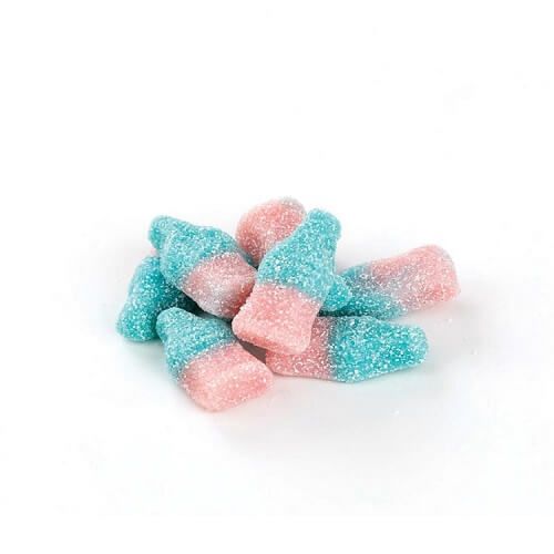 Small Blue and Pink Gummy Bottles - 2.2lb Bag  Small Blue and Pink Gummy Bottles - 2.2lb Bag
