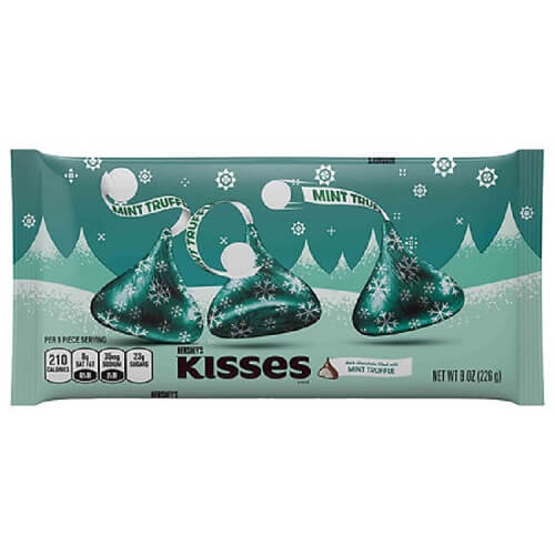 Hershey Dark Chocolate Mint Truffle Kisses ~ 8oz Bag Hershey Dark Chocolate Mint Truffle Kisses ~ 8oz Bag